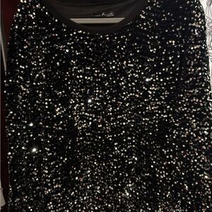 164- Black Sequin Sweatshirt